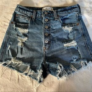 Abercrombie and Fitch ultra high rise mom shorts